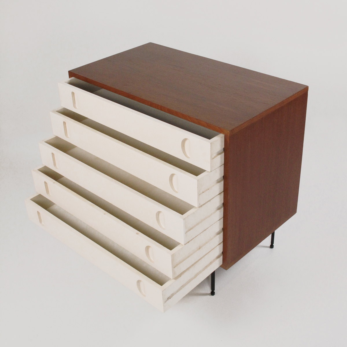 Cassettiera by Campo e Graffi per Home, Chest of drawers, teak 1950, italian design, modernariato, vintage, 1950 