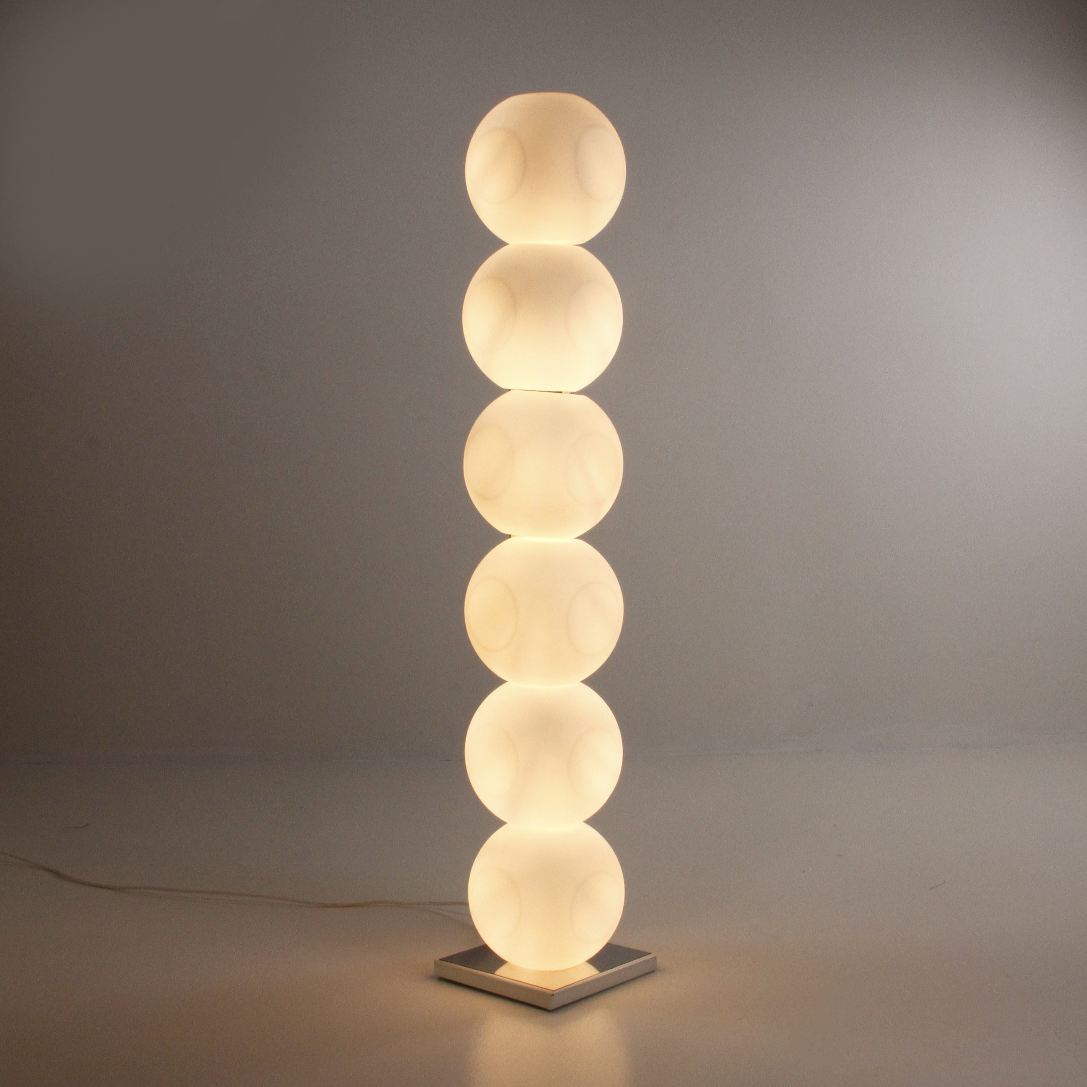 piantana - flor lamp - luci illuminazioni - design -70 - modernariato - vintage - chrom - glass - space age