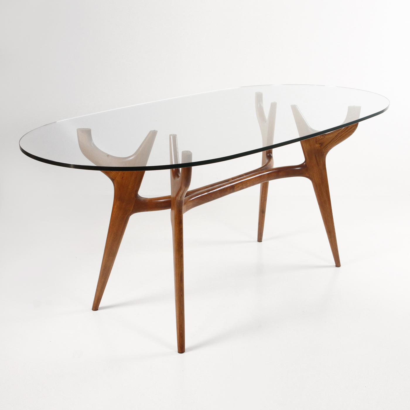 1960s dining table - design - italian design - mid century modern - minimalism - glass - wood 