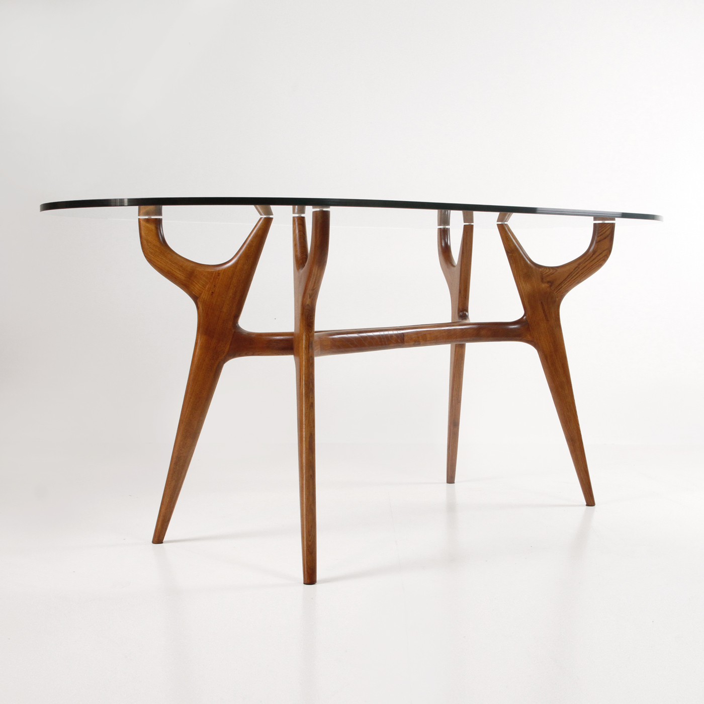 1960s dining table - design - italian design - mid century modern - minimalism - glass - wood 