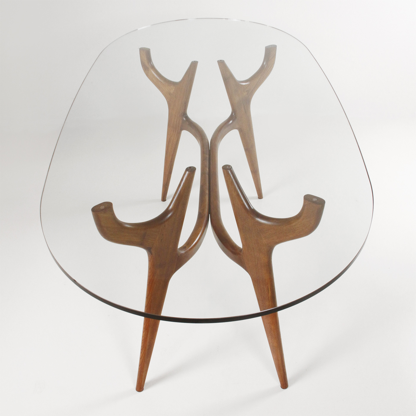 1960s dining table - design - italian design - mid century modern - minimalism - glass - wood 