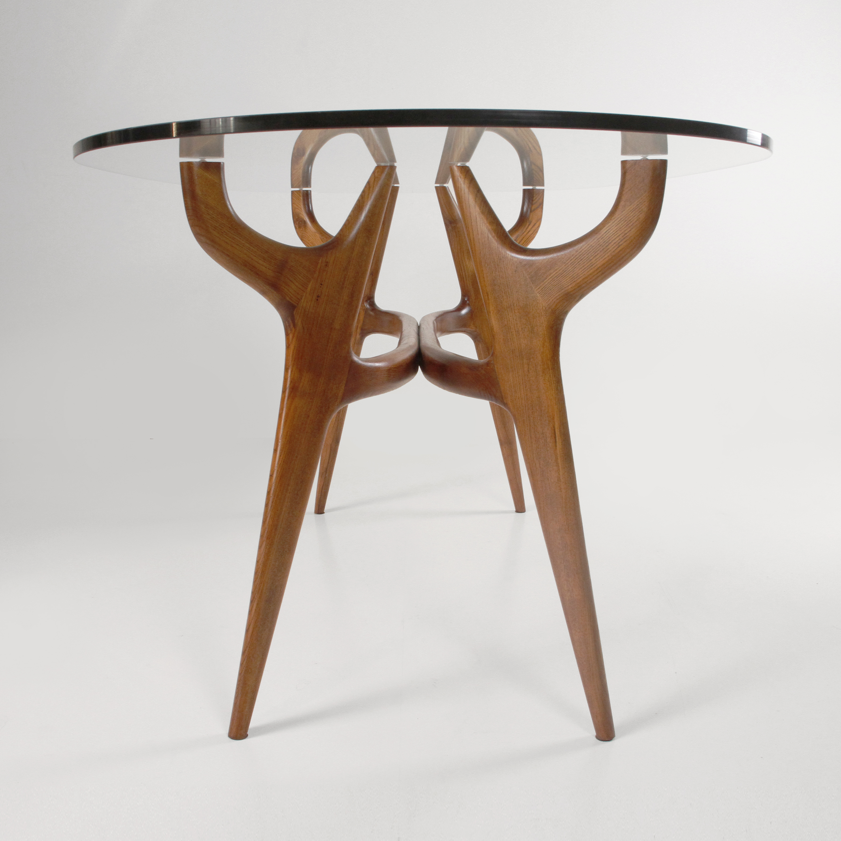 1960s dining table - design - italian design - mid century modern - minimalism - glass - wood 