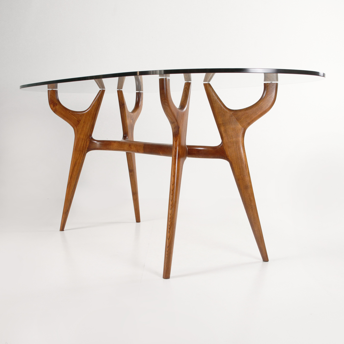 1960s dining table - design - italian design - mid century modern - minimalism - glass - wood 