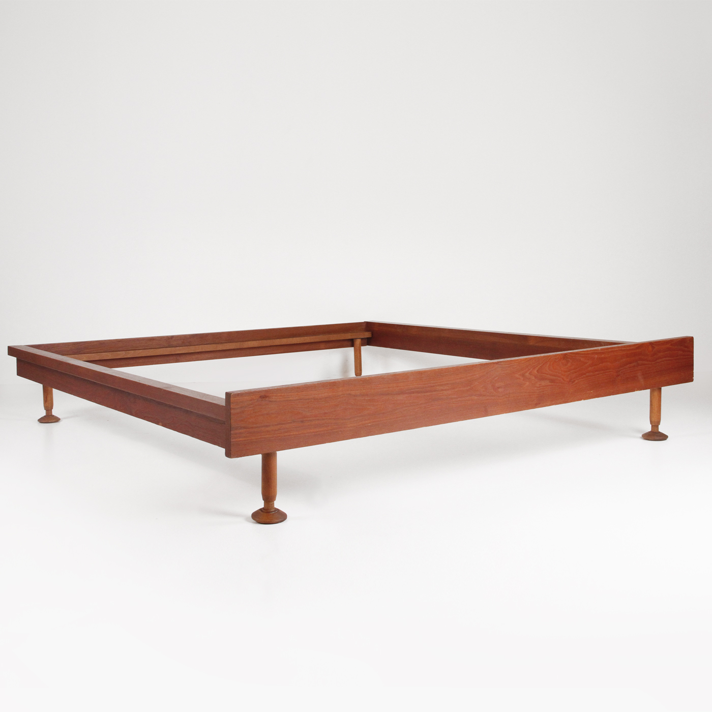 double bed, design, teak , 1960, letto, modernariato, midcentury, Italian production 