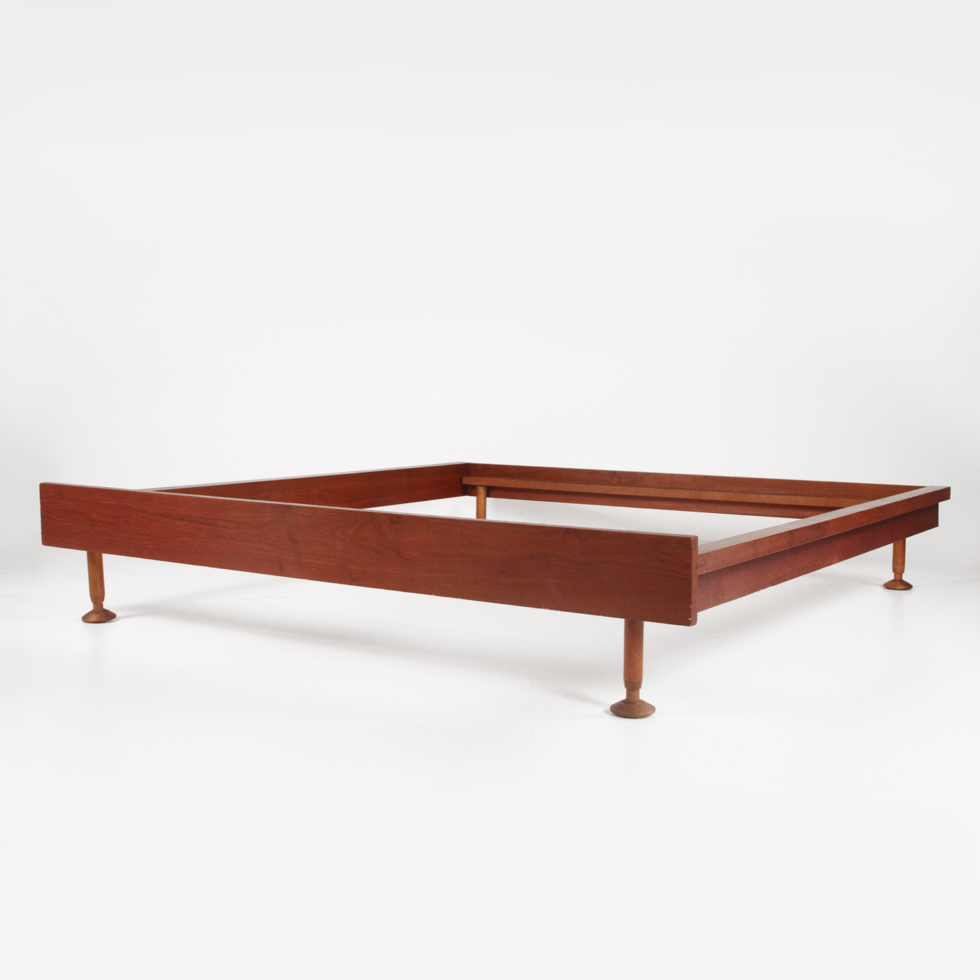 double bed, design, teak , 1960, letto, modernariato, midcentury, Italian production 